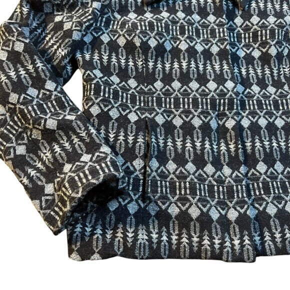 Women's Pendleton 100% Wool Jacquard Pattern Zipper Jacket Coat Blazer - Large - Picture 2 of 15